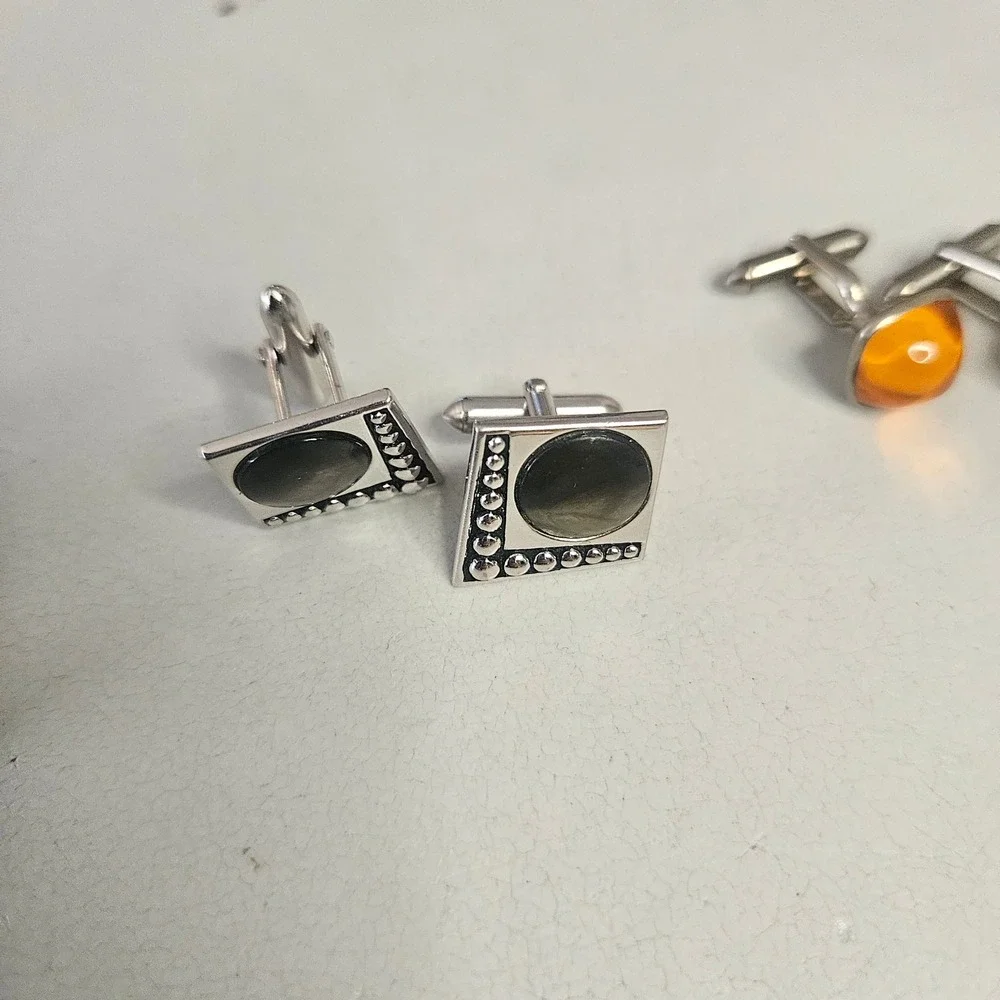 Vintage Mens‎ Cufflinks Tie Clip Lapel Pin Lot Gold Silver Tone Formal Jewelry